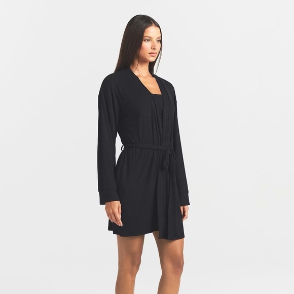 SKIMS Other - NWT SKIMS soft lounge rib robe size xl black relaxed fit